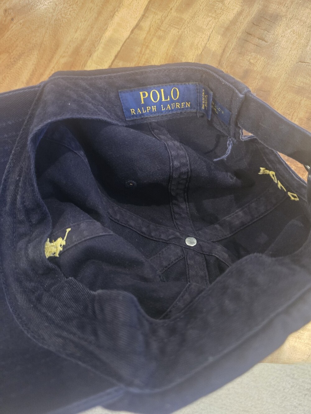 Polo by Ralph Lauren Navy Cap with Yellow Logo Trim - Unisex - Picture 5 of 7